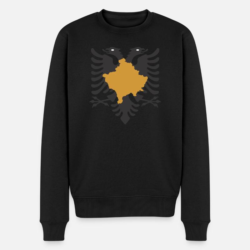 Kosovo - Albaner schwarzer Adler - Männer Premium Bio Pullover - Schwarz