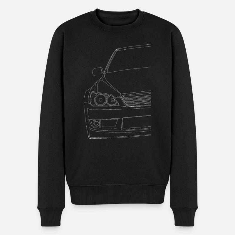 IS200 IS300 JDM Outline Blanc - Pull Premium bio Homme - noir