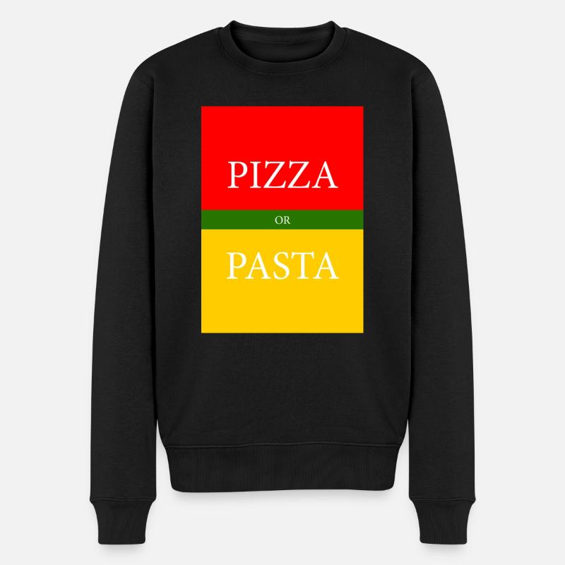 PIZZA ou PÂTES - Pull Premium bio Homme - noir