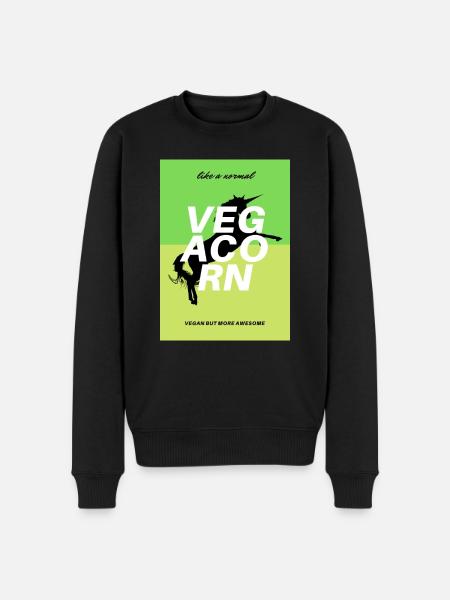 Vegacorn - Männer Premium Bio Pullover - Schwarz