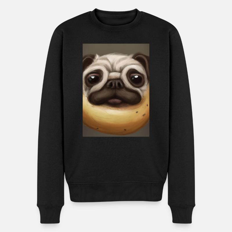 Kartoffel-Hund-Gesicht - Männer Premium Bio Pullover - Schwarz