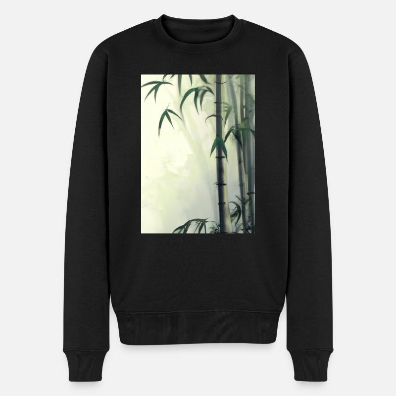 Bambus - Männer Premium Bio Pullover - Schwarz