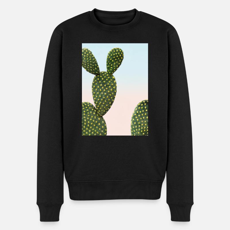 Ausgefallener Kaktus - Männer Premium Bio Pullover - Schwarz