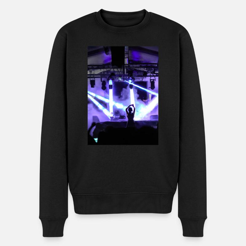 DJ beim Festival - Männer Premium Bio Pullover - Schwarz
