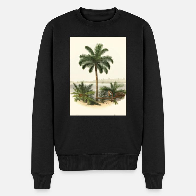Palme am See - Männer Premium Bio Pullover - Schwarz