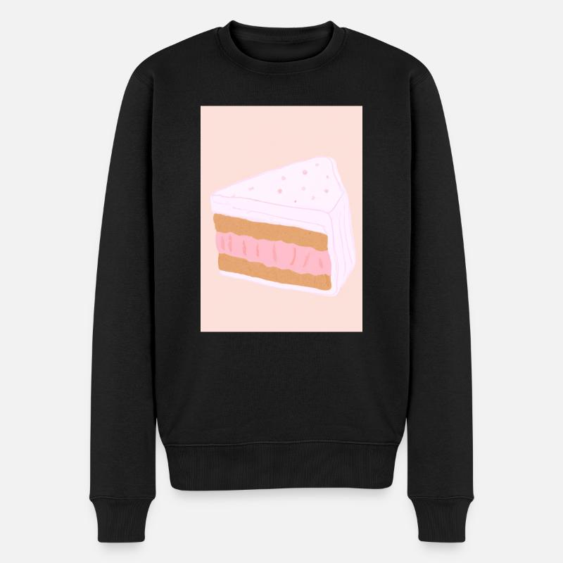 Pastell-Kuchen - Männer Premium Bio Pullover - Schwarz