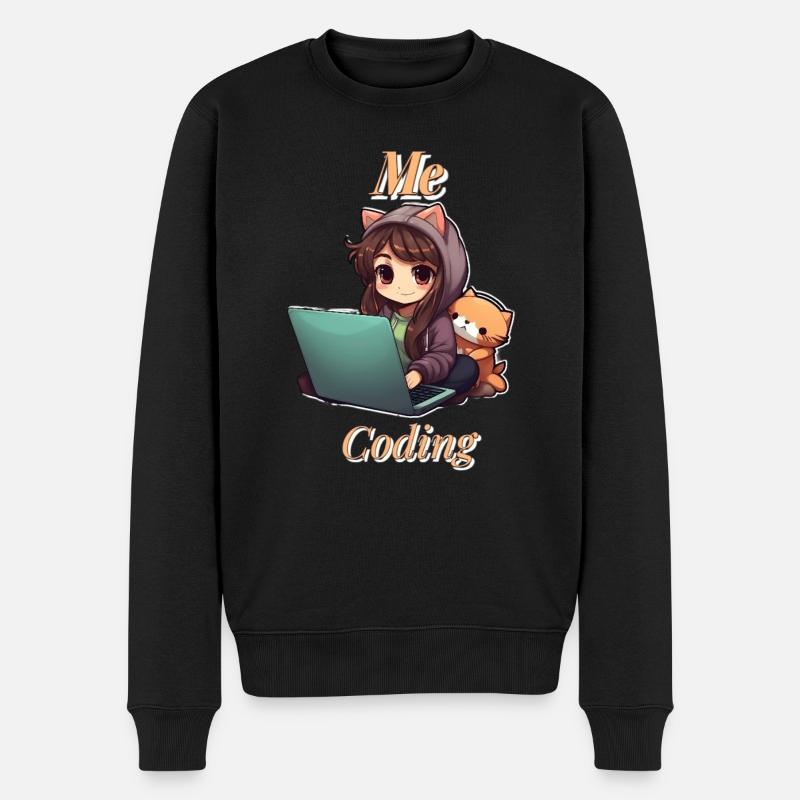 « Code Cutie: Codage de fille inspiré de l’anime » - Pull Premium bio Homme - noir