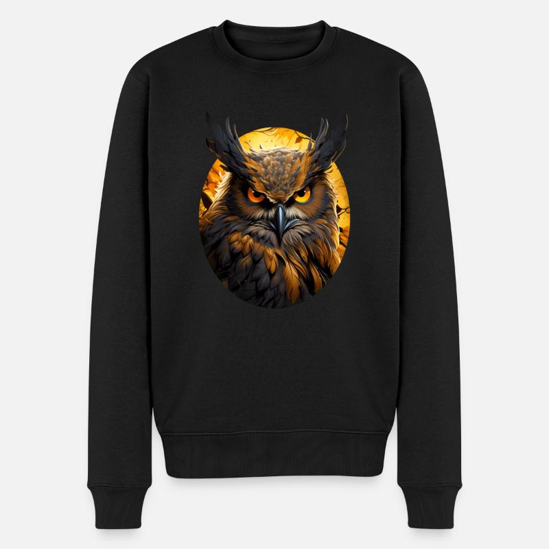 Hibou - Pull Premium bio Homme - noir