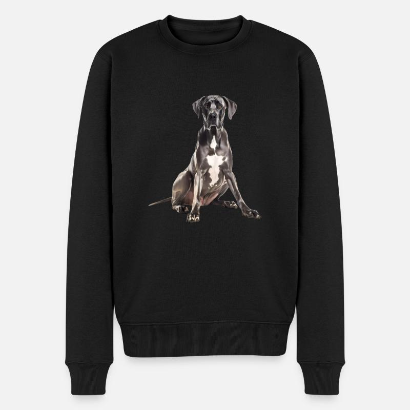 Great Dane - Männer Premium Bio Pullover - Schwarz