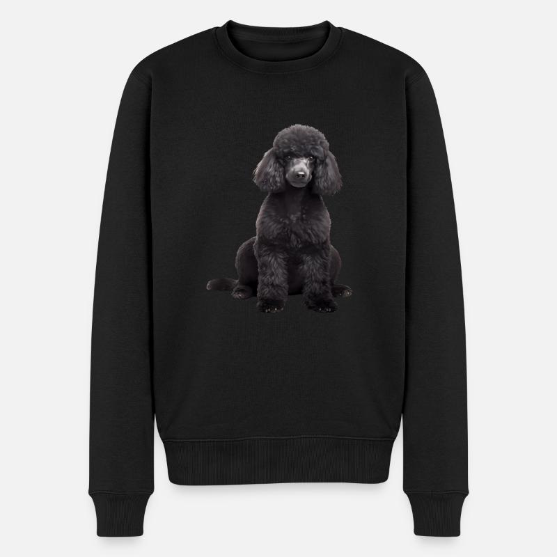 Poodle - Männer Premium Bio Pullover - Schwarz