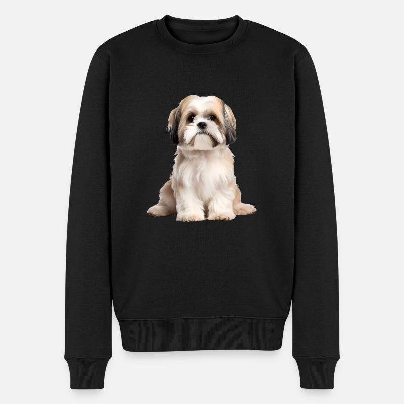 Shih Tzu - Pull Premium bio Homme - noir