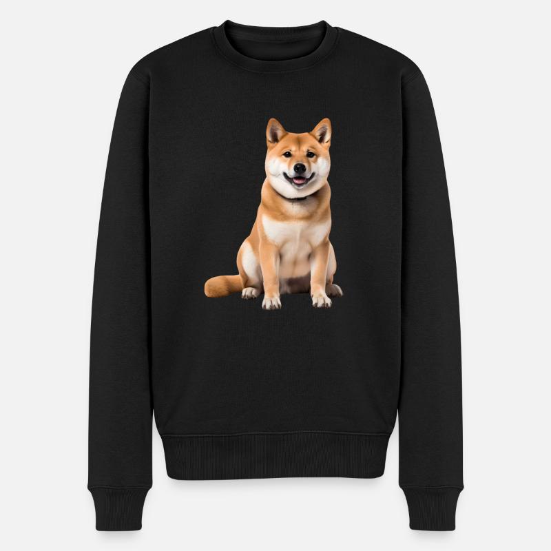 Shiba Inu - Pull Premium bio Homme - noir