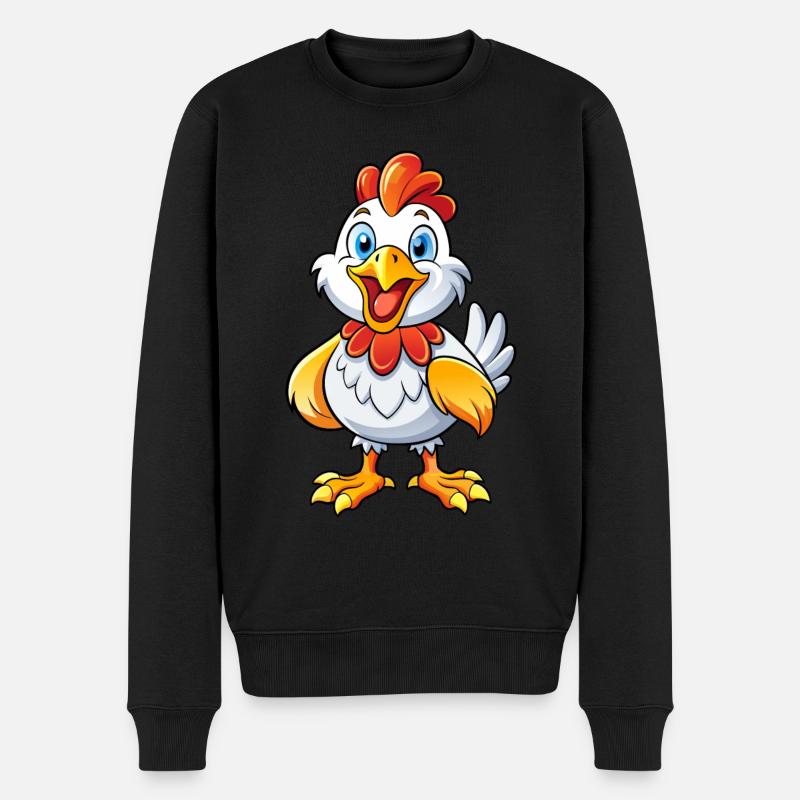 Poulet heureux - Pull Premium bio Homme - noir