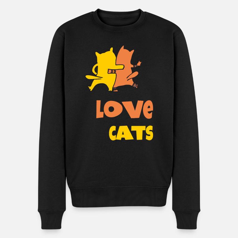 Aimez les chats - Pull Premium bio Homme - noir