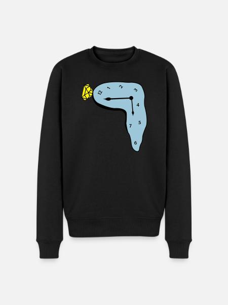 clock - Men's Premium Organic Jumper - black