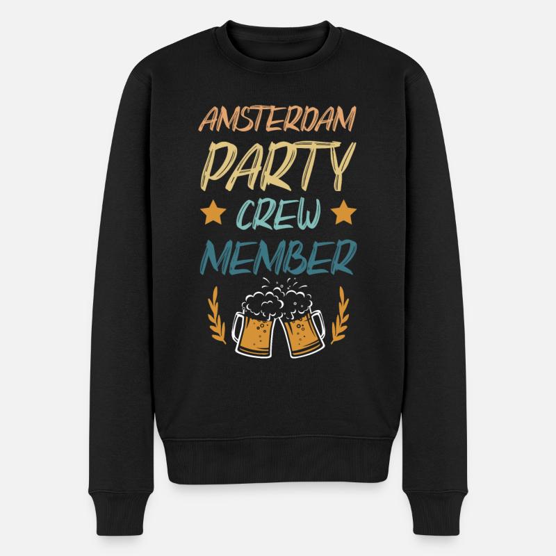 Amsterdam Party Crew - Pull Premium bio Homme - noir