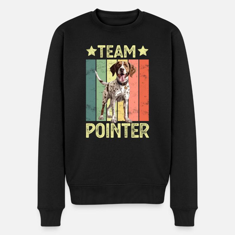 Hund Pointer - Männer Premium Bio Pullover - Schwarz