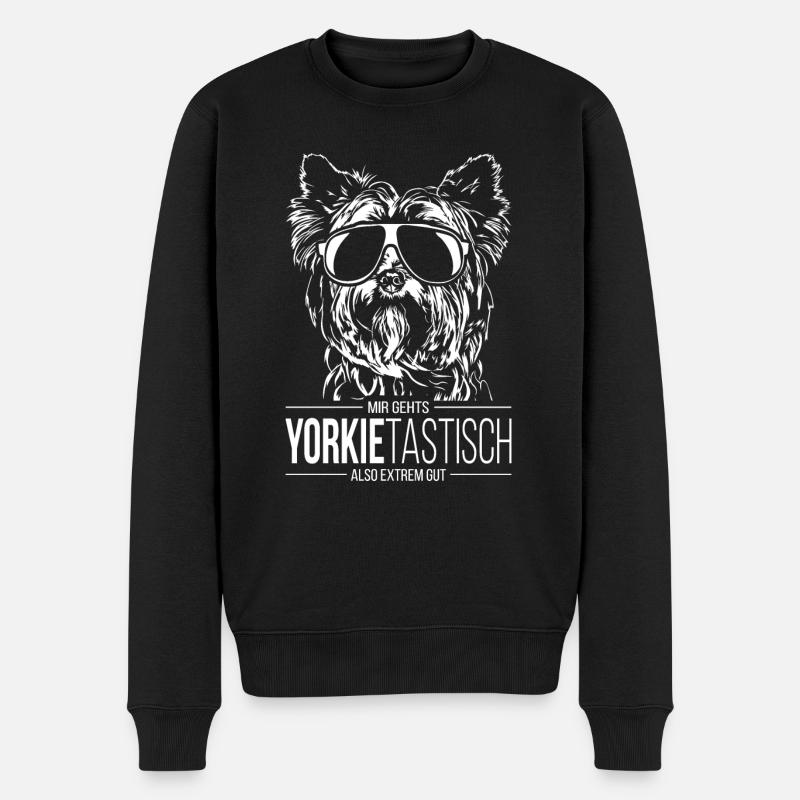 YORKIETASTISCH Yorkshire Terrier Hundespruch Hunde - Männer Premium Bio Pullover - Schwarz