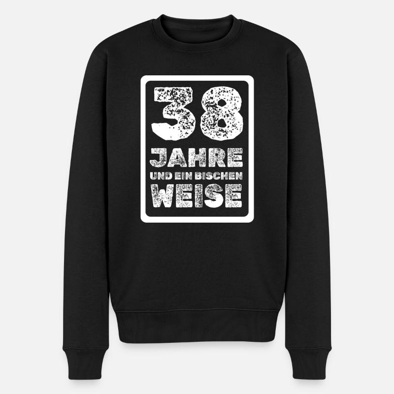 38 - Männer Premium Bio Pullover - Schwarz