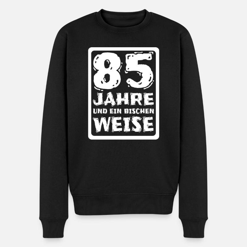 85 - Männer Premium Bio Pullover - Schwarz
