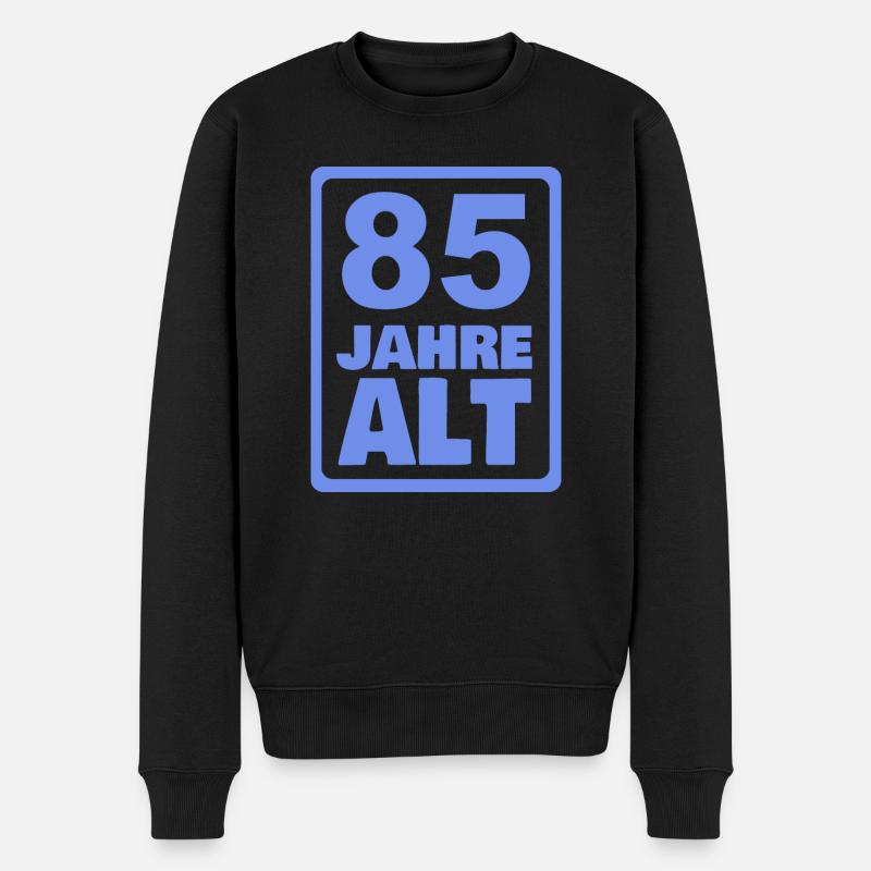 Alter 85 - Männer Premium Bio Pullover - Schwarz