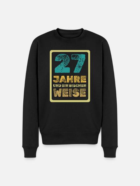 Weisheit 27 - Männer Premium Bio Pullover - Schwarz