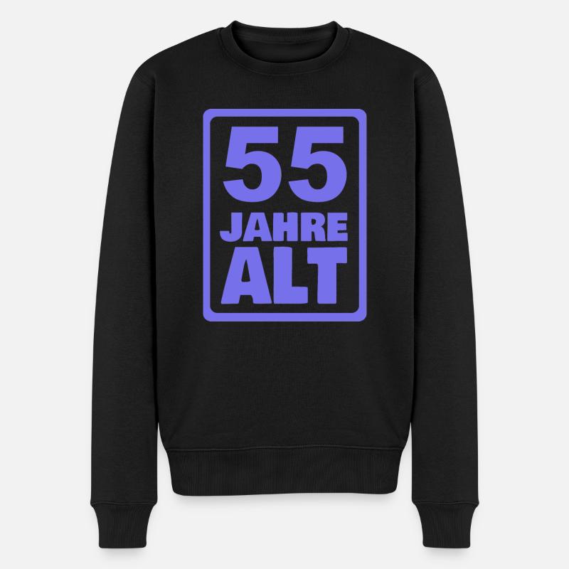 Alt 55 - Männer Premium Bio Pullover - Schwarz