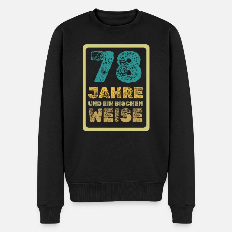 78 - Männer Premium Bio Pullover - Schwarz
