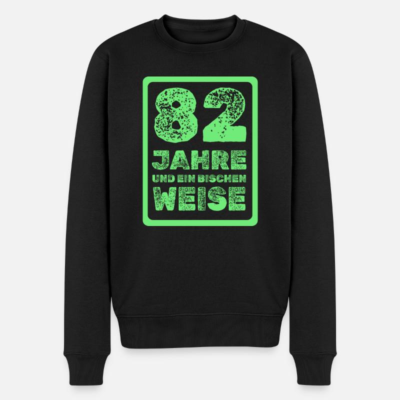Alter 82 - Männer Premium Bio Pullover - Schwarz