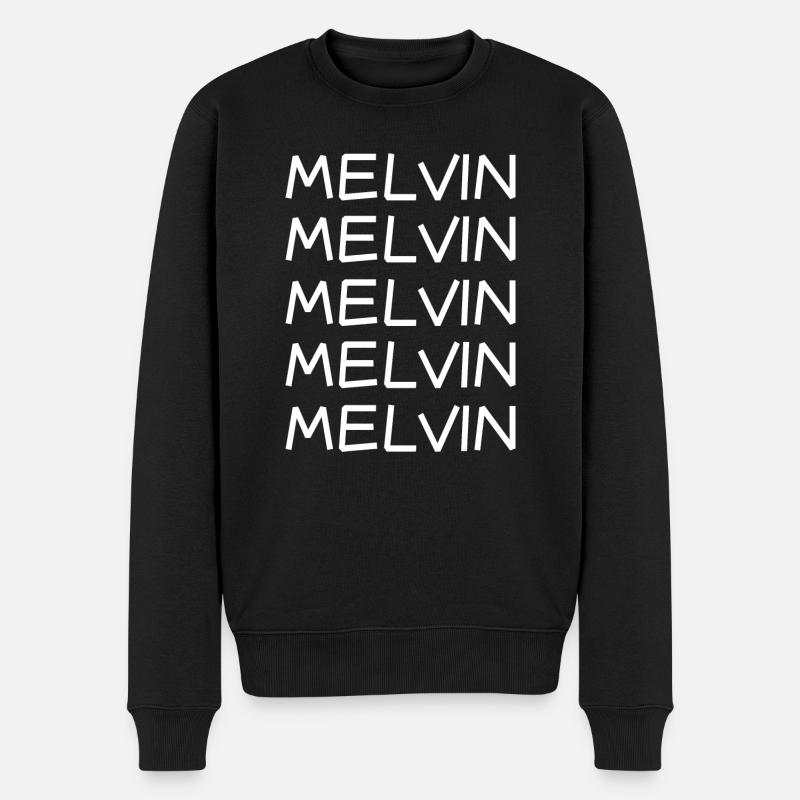 Melvin - Männer Premium Bio Pullover - Schwarz