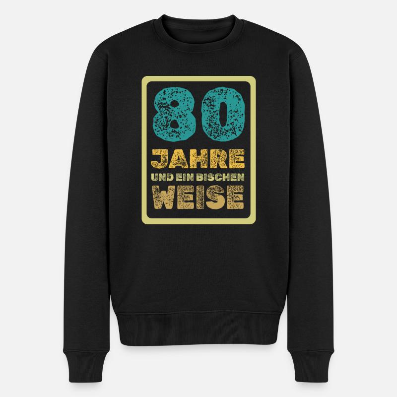 Alter 80 - Männer Premium Bio Pullover - Schwarz