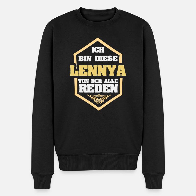 Lennya - Männer Premium Bio Pullover - Schwarz