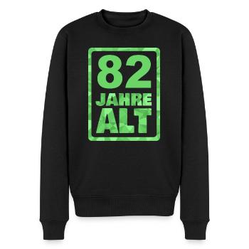 Year 82 - Men's Premium Organic Jumper - black - Front - Nico (187cm)