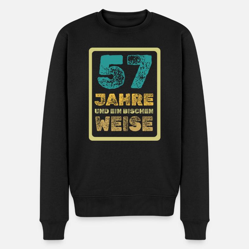 Alter 57 - Männer Premium Bio Pullover - Schwarz