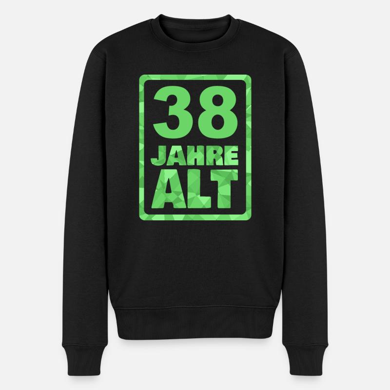 38 - Männer Premium Bio Pullover - Schwarz