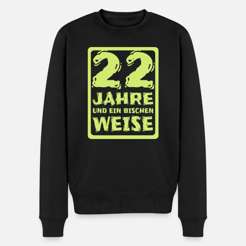 22 ans - Pull Premium bio Homme - noir