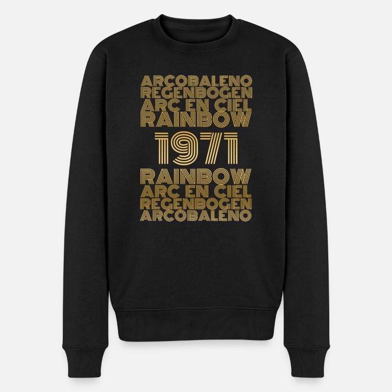 Rainbow 1971 - Männer Premium Bio Pullover - Schwarz