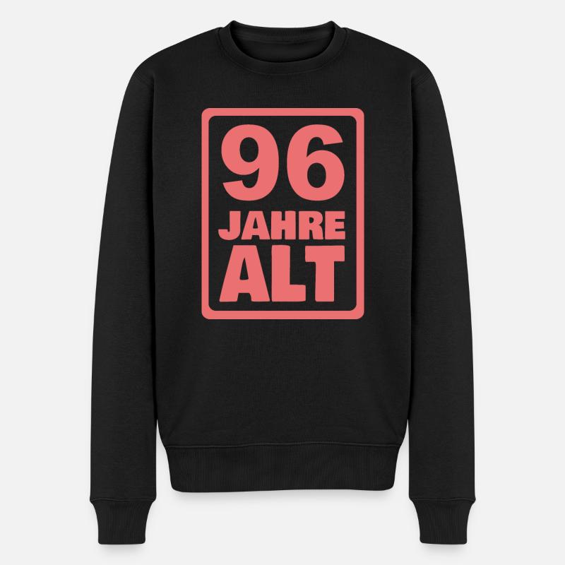 96 - Männer Premium Bio Pullover - Schwarz