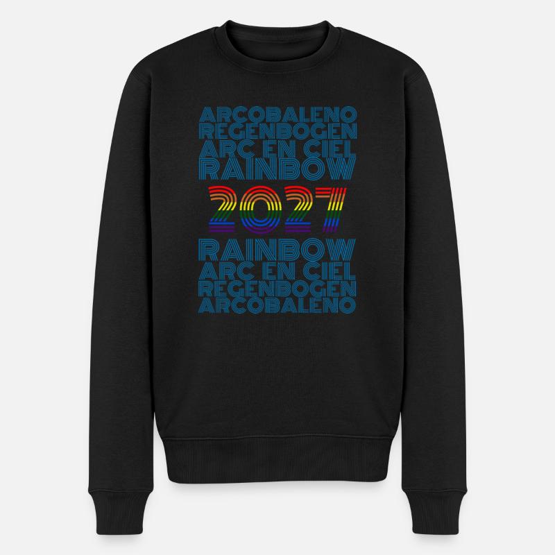 Regenbogen 2027 - Männer Premium Bio Pullover - Schwarz
