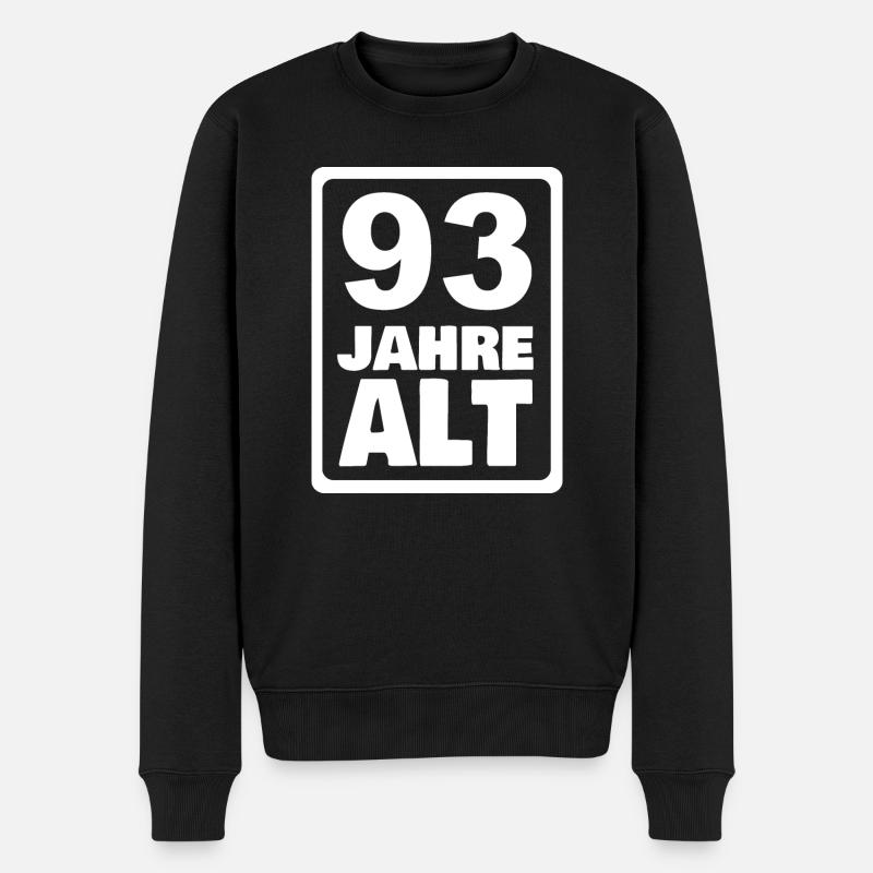 93 - Männer Premium Bio Pullover - Schwarz