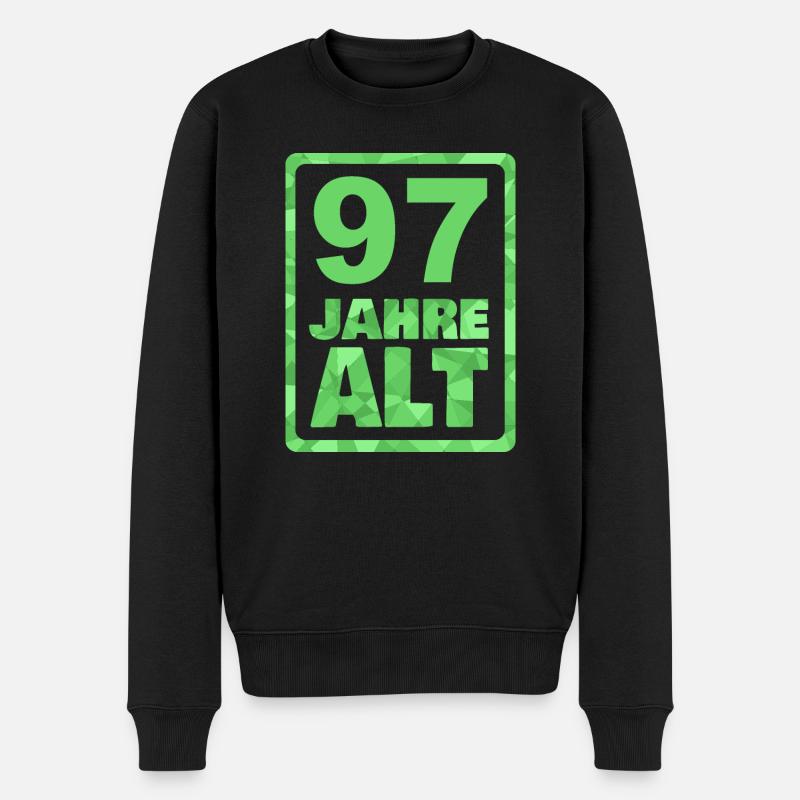 97 - Männer Premium Bio Pullover - Schwarz