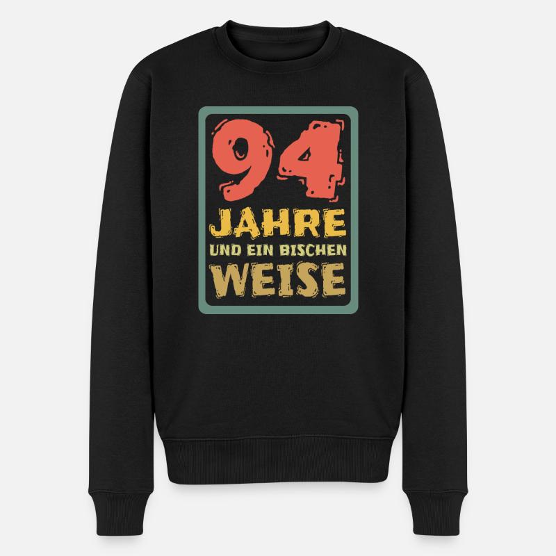 Alter 94 - Männer Premium Bio Pullover - Schwarz