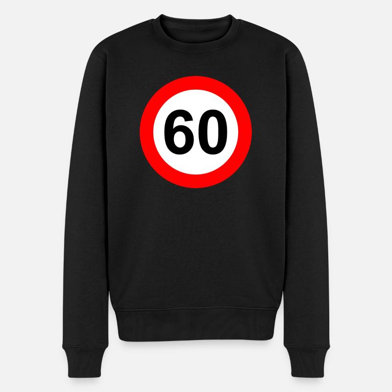 Panneau routier limite de vitesse 60 - Pull Premium bio Homme - noir