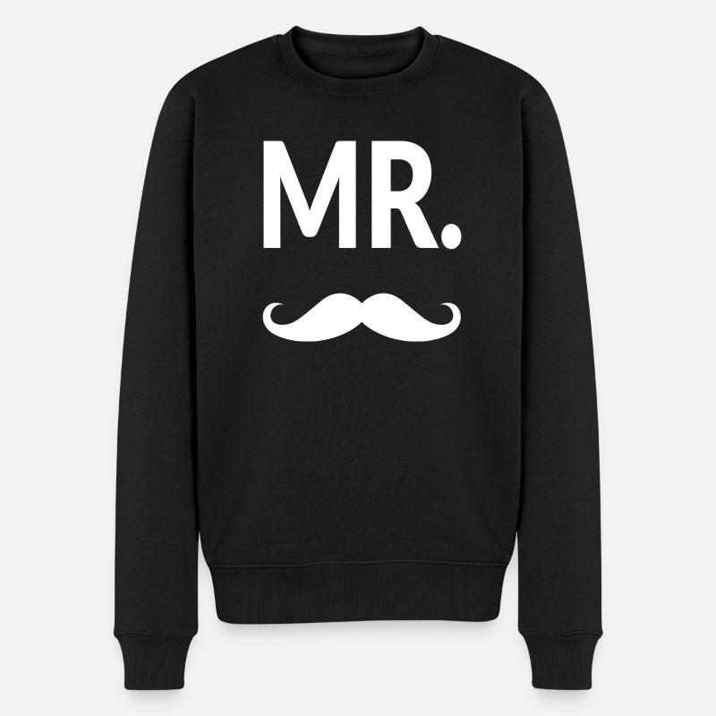 MR Moustache - Pull Premium bio Homme - noir