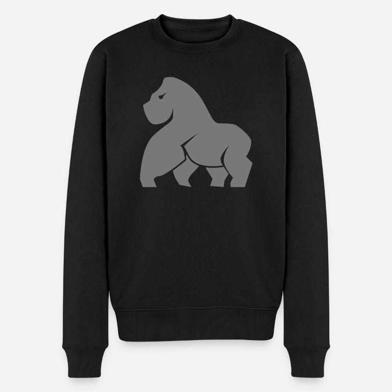 Alpha - Männer Premium Bio Pullover - Schwarz