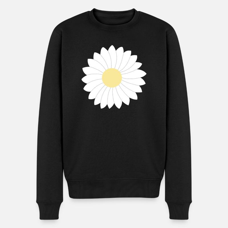 Gänseblümchen - Männer Premium Bio Pullover - Schwarz