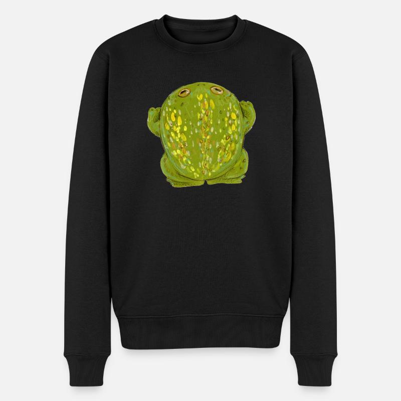 Grenouille Crapaud herbe verte - Pull Premium bio Homme - noir