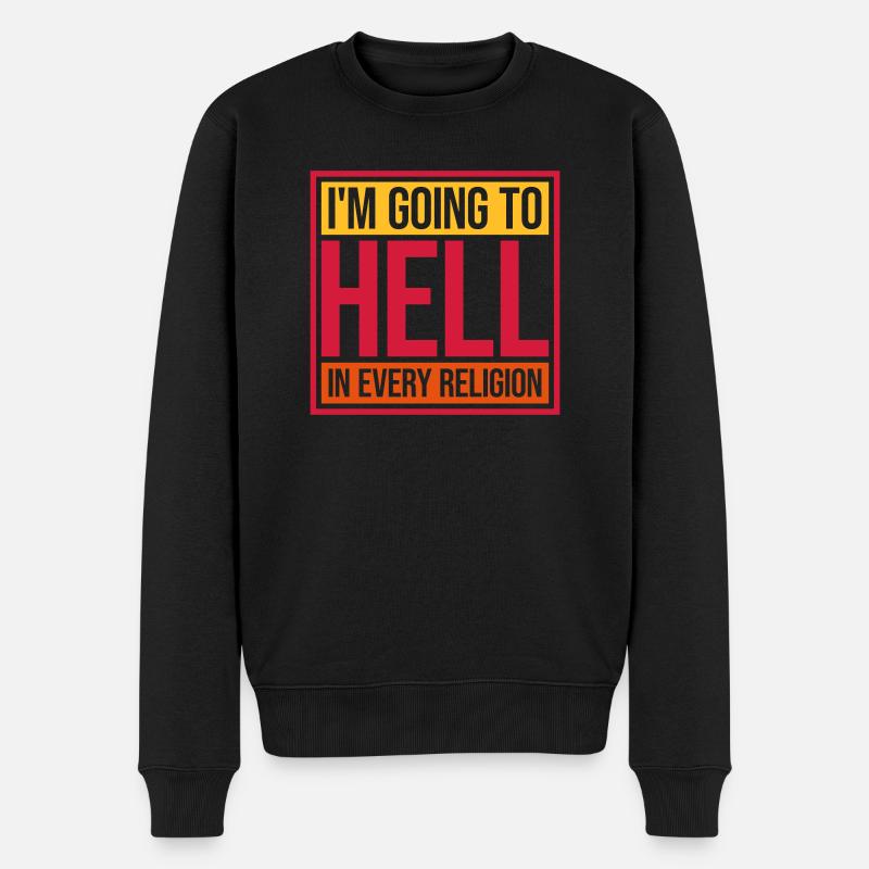 im going to hell - Männer Premium Bio Pullover - Schwarz