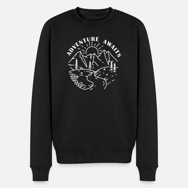 Alpinistes Nature Aventure - Pull Premium bio Homme - noir