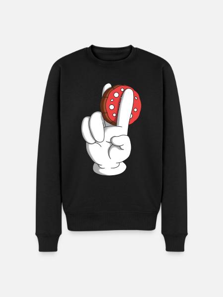 Salami often 2 fingers - Men's Premium Organic Jumper - black